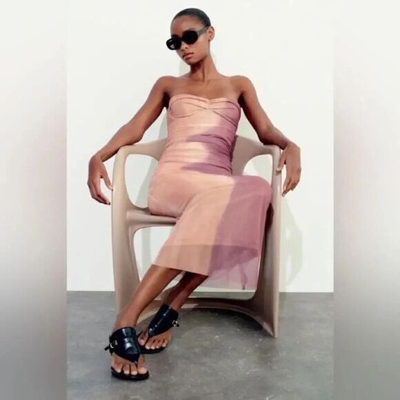 ZARA‎ PRINTED TULLE DRESS - Picture 11 of 16